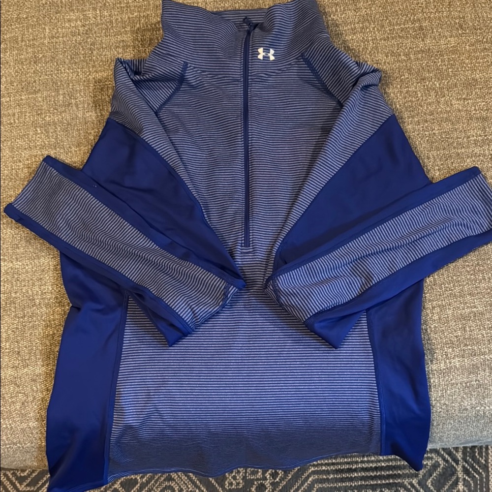 Under Armour Navy and Blue Half-Zip Pullover